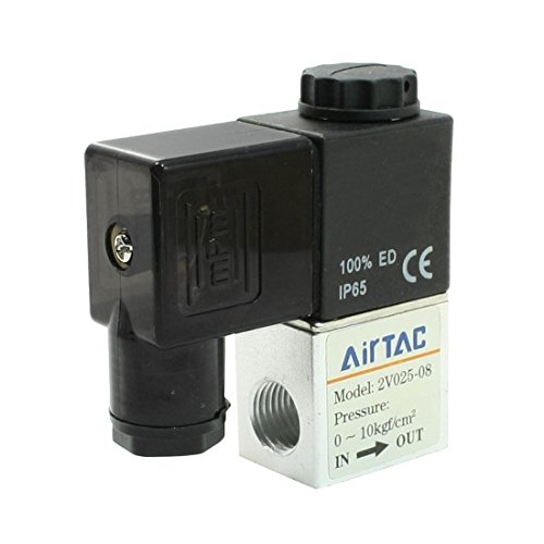 Woljay Pneumatikventil Pneumatische Magnetventil PT 1/4" Luftventil 2V025-08 AC 220V 2-Wege 2 Position von Woljay