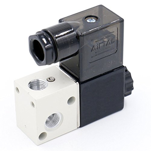 Woljay Pneumatikventil Pneumatische Magnetventil PT 1/4" Luftventil 3V1-08 DC 12V 3-Wege 2 Position von Woljay