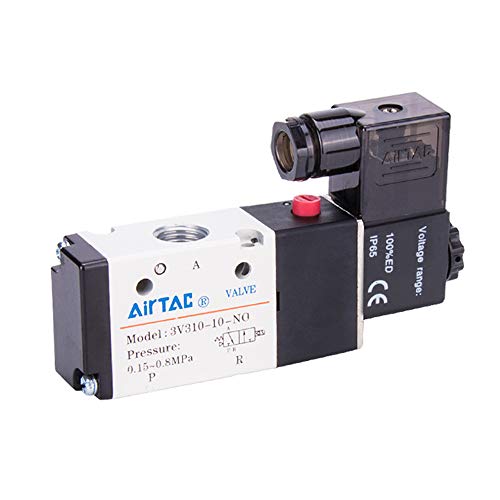 Woljay Pneumatisches Magnetluftventil 3V310-10 DC 24V PT 3/8" 2 Position 3 Wege Normalerweise Geöffnet Woljay Pneumatisches Magnetluftventil 3V310-10 DC 24V PT 3/8" 2 Position 3 Wege Normalerweise Geöffnet von Woljay