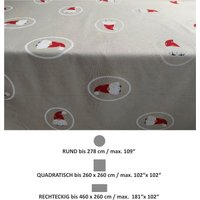 Extrabreite Xxl Weihnachts - Heiligabend-Tischdecke Rund Bis 278cm, Rechteckig 460X160cm, Quadratisch 275X275cm Groß Wichtel Portrait von WolkenVonElena