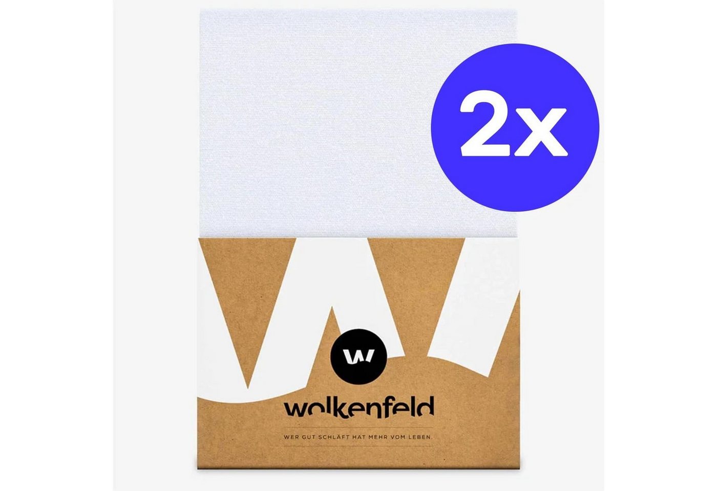 Spannbettlaken 100% Baumwolle - 2x superweiche Bettlaken für Matratzen von 5 bis 20cm, Wolkenfeld, Baumwolle, Gummizug: Starker & Flexibler Super-Stretch Gummizug für maximalen Halt, (2 Stück), Rutschfest & Blickdicht - 90x200, 140x200, 160x200, 180x200 200x200 von Wolkenfeld