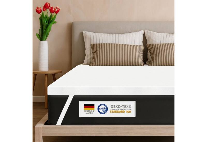 Wolkenfeld, Topper Atmungsaktiver Matratzentopper mit Oeko-TEX Zertifikat, 7 cm hoch, Komfortschaum, Weich, Atmungsaktiv, Abnehmbar & Waschbar von Wolkenfeld