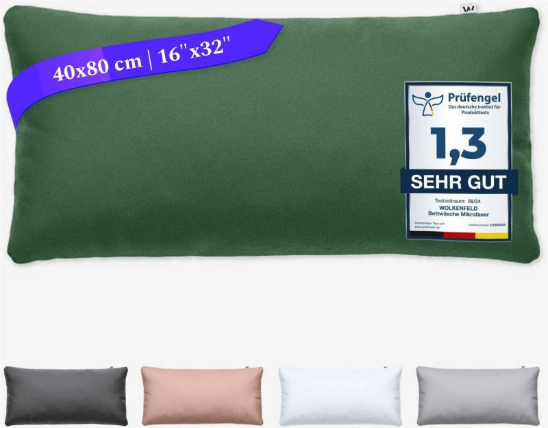 Wolkenfeld Kissenbezug Mikrofaser Kissenbezug - Allergiker Kopfkissenbezug - unfassbar weich, (1 Stück), Größe 80x80, 40x80 und 70x90 cm, versteckter Reißverschluss von Wolkenfeld