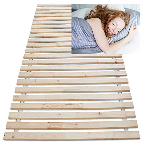 Wolkenland Premium Rollrost Rolllattenrost für Ihr Bett – Lattenrost – stabile 2 cm Dicke Holzlatten bis 400 kg belastbar – 4 Größen zur Wahl – für erholsamen Schlaf (140 x 200 cm 23 Latten) von Wolkenland