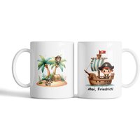 Kindertasse Piraten | Tasse Keramik Becher Pirat Personalisiert Junge Tassen Emaille |Tasse Geschenk von Wolkenmoment