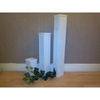 Dekosäulen 3Er Set Weiß, Säule Schaufenster, Produktpräsentation Dekosäulen 3Er Set Weiß, Säule Schaufenster, Produktpräsentation von Wolkenstube