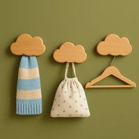 3Er Set "Ava" Holzhaken in Wolkenform 8cm | Dekorativer Kleiderhaken & Aufhänger Für Jacken Und Taschen Das Kinderzimmer 3Er Set "Ava" Holzhaken in Wolkenform 8cm | Dekorativer Kleiderhaken & Aufhänger Für Jacken Und Taschen Das Kinderzimmer von WolkereiShop