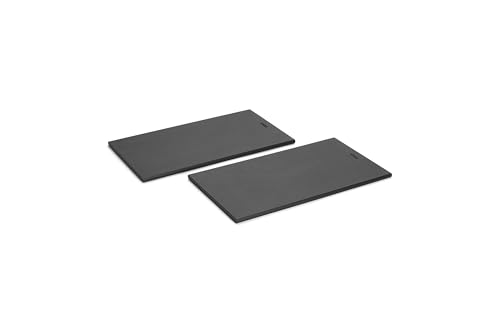 Woll Cut & Serve Schneidebrett Frühstücksset 2-tlg., 27 x 15 cm, 7 mm hoch, aus FSC-zertifiziertem Papierverbundstoff, BPA- und VOC-frei, Hitzebeständig bis 175°C, spülmaschinenfest, mattschwarz von Woll