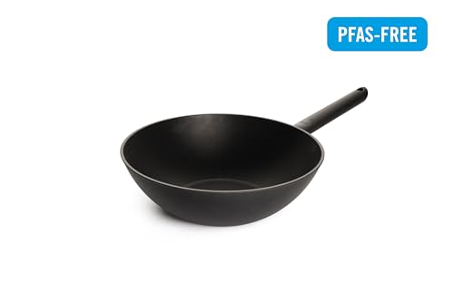 Woll Eco Lite QXR Wok- und Rührpfanne - Induktiv -, Ø 30 cm, Wok mit Antihaftversiegelung, PFAS-frei, für alle Herdarten, 100% recyceltes Aluminium, backofenfest, schwarz, 10 cm hoch von Woll