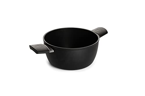 Woll Eco Lite Topf - Induktiv -, Ø 24 cm, 11 cm hoch, 5 Liter, mit 2 Seitengriffen - Geeignet für alle Herdarten, 100% recyceltes Aluguss, backofenfest, schwarz Woll Eco Lite Topf - Induktiv -, Ø 24 cm, 11 cm hoch, 5 Liter, mit 2 Seitengriffen - Geeignet für alle Herdarten, 100% recyceltes Aluguss, backofenfest, schwarz von Woll