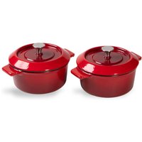 Woll Iron, set aus 2 mini Kasserolen, Chili Red von Woll