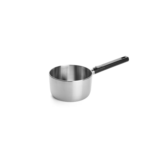 Woll Logic Steel Stieltopf - Induktiv - Ø 18 cm, 10 cm hoch, mit abnehmabarem Stiel - Geeignet für alle Herdarten, PFAS-frei von Woll