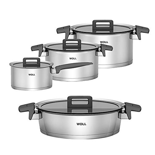 Woll Concept Topfset 4-teilig mit Deckel aus Edelstahl, für alle Herdarten geeignet, backofenfest bis 200 °C, NCSET001 Woll Concept Topfset 4-teilig mit Deckel aus Edelstahl, für alle Herdarten geeignet, backofenfest bis 200 °C, NCSET001 von Woll