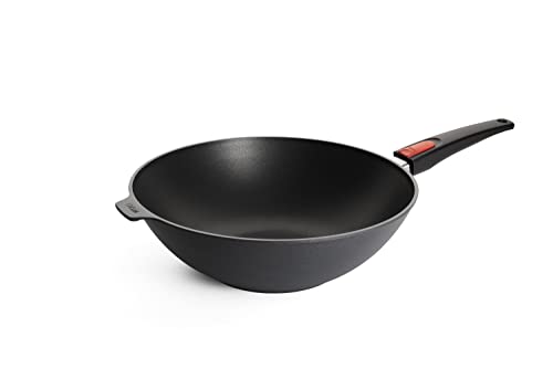 Woll Diamond Lite Wok- und Rührpfanne - Induktiv -, Ø 32 cm, 10 cm hoch - Geeignet für alle Herdarten, Aluminiumguss, Antihaft-Versiegelung, backofenfest, anthrazit von Woll