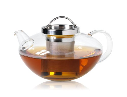 Wollenhaupt 49694 Tee-/Glas Kanne, Lotus mit Edelstahlsieb, 1.2 L von Wollenhaupt