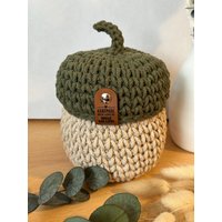 Kleines Eichelkörbchen | Korb Eichel Häkelkorb Eichelkorb Gehäkelt Geschenkidee Zur Geburt Herbst Herbstdeko von WolleundLiebe