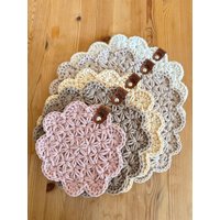 Platzset „Jasmin" | Tischset Untersetzer Geschenkidee Coaster Jasminmuster Blumen von WolleundLiebe