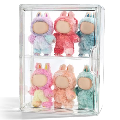 Vitrine kompatibel mit Labubu Pop Mart Acryl Clear Display Box Regal für Pop Mart Labubu Puppe, 1 Packung Vitrine kompatibel mit Labubu Pop Mart Acryl Clear Display Box Regal für Pop Mart Labubu Puppe, 1 Packung von Wollibao