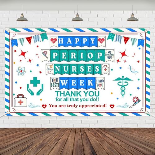Wollmix Perioperative Krankenschwester-Woche, Banner, Dekorationen, Geschenk, Rosa, mit Aufschrift "We Appreciate You", Fotohintergrund, Foto-Requisite, für drinnen und draußen, Partyzubehör von Wollmix