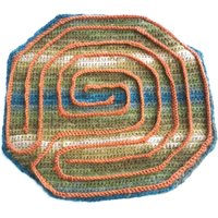 Labyrinth Gehäkelt, 27 X 32 cm, Fingerlabyrinth von Wolltilda