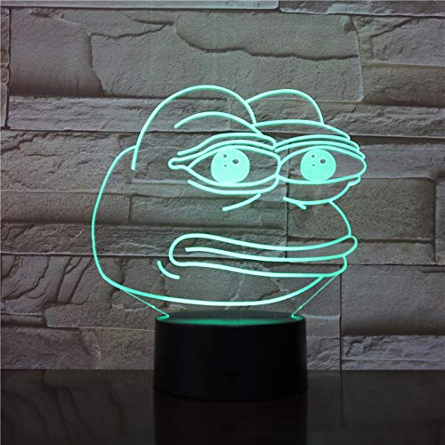 LED-Lampe Pepe The Frog Farbwechsel USB Nachtlicht und Dekoration von Wolobox