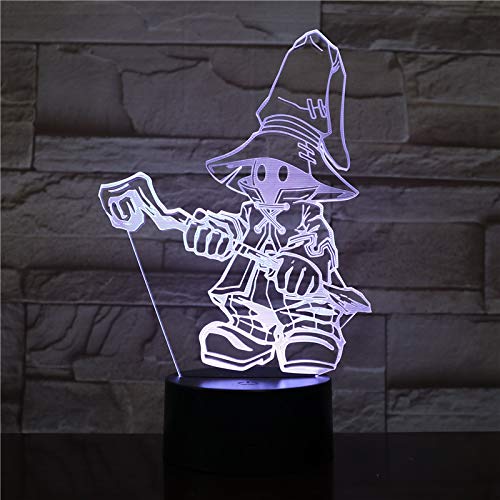 LED Videospiel Vivi Final Fantasy 9 Fix Farbwechsel USB Nachtlicht und Dekoration von Wolobox