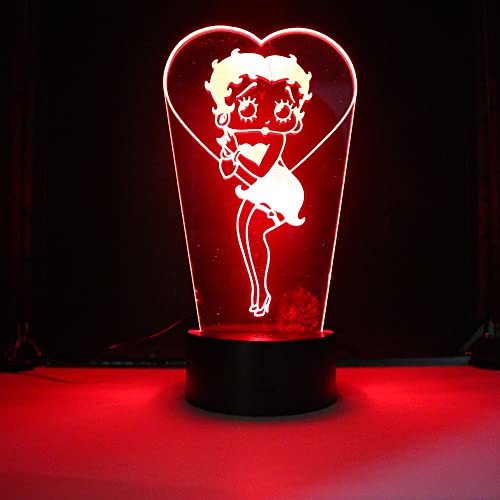 Wolobox LED-Lampe Betty Boop Farbwechsel USB Nachtlicht und Dekoration von Wolobox