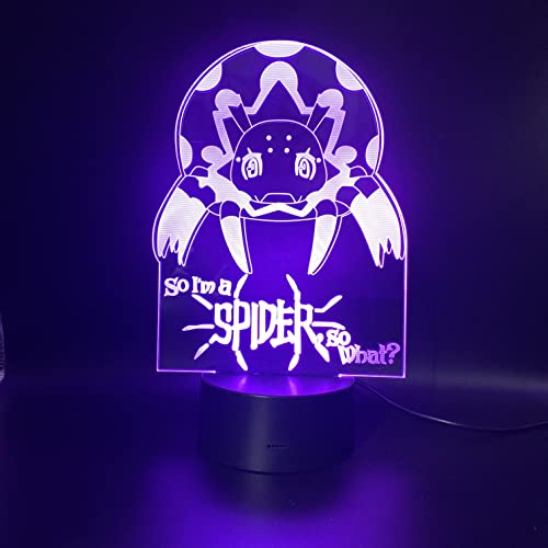 Wolostore LED Lampe Anime Manga Kumoko So I'm a Spider, So What? Farbwechsel USB Nachtlicht und Dekoration von Wolostore