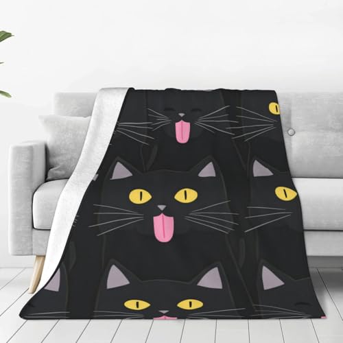 Woltant Decke für Erwachsene und Kinder, Flanell, schwarz, Überwurfdecke, gemütliche Ganzjahresdecke, Familiendecken für Sofa und Bett, 203 x 152 cm Woltant Decke für Erwachsene und Kinder, Flanell, schwarz, Überwurfdecke, gemütliche Ganzjahresdecke, Familiendecken für Sofa und Bett, 203 x 152 cm von Woltant