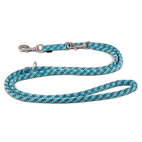 Wolters | Moxonleine Everest reflektierend aqua/schwarz | L 180 x B 1,3 cm von Wolters Cat & Dog