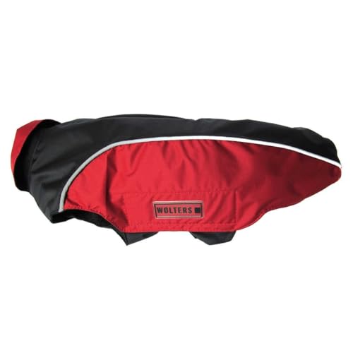 Wolters | Regenjacke Easy Rain in Schwarz/Rot | Rückenlänge 52 cm von Wolters Cat & Dog