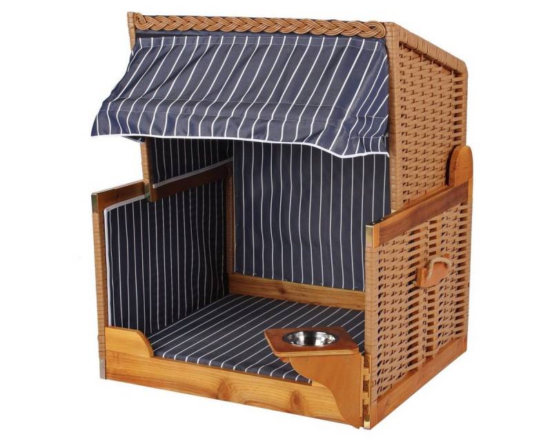 Wolters Haustierstrandkorb Hundestrandkorb Wacholder beige/blau-gestreift von Wolters