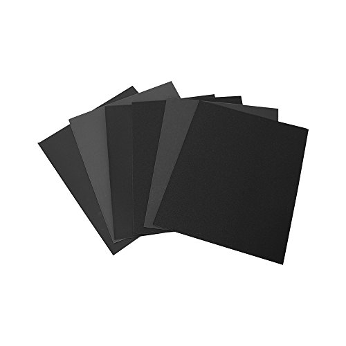 Woltersberger® 50 Bogen wasserfestes Schleifpapier 230x280 mm | Körnung P150 | Farbe Grau | beste Schleifergebnisse im Trocken- oder Nassschliff | festes Trägermaterial | kurze Einweichzeiten von Woltersberger