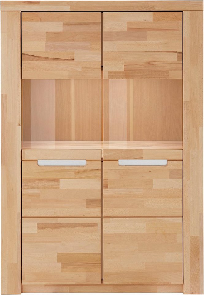 Woltra Highboard Kolding, Breite 100 cm mit 2 Glastüren von Woltra