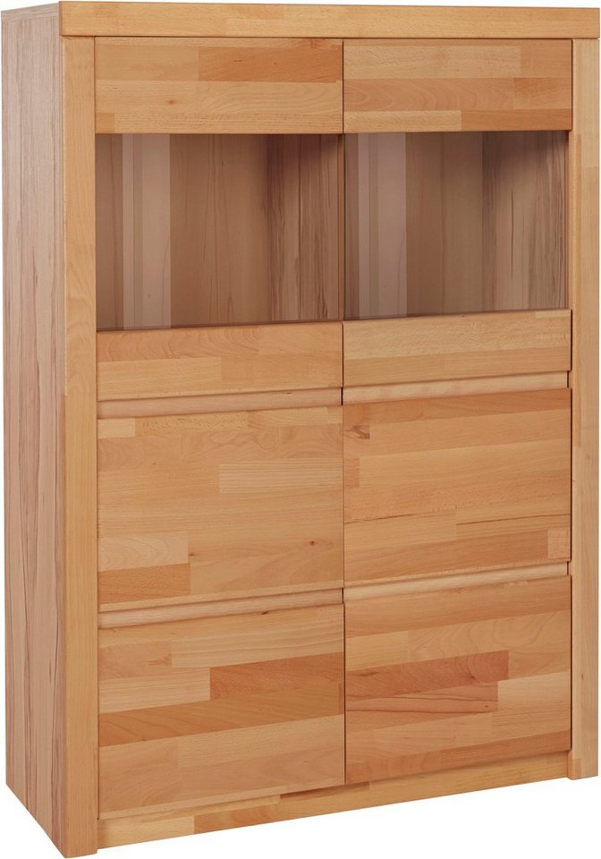 Woltra Highboard Silkeborg, schöne grifflose Optik, teilmassiv von Woltra