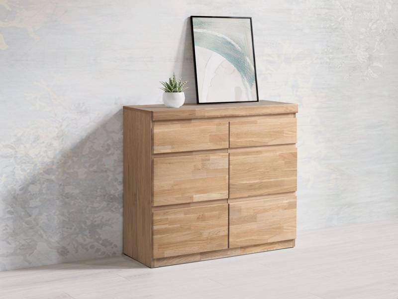 Woltra Sideboard OSLO, Breite ca. 90 cm, Teilmassiv von Woltra