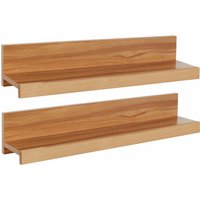 Home affaire Wandregal "Logo,teilmassiv, Breite: je 90 cm", (Set, 2 St.), Ablageflächen Massivholz,in 4 Schritten montierbar von home affaire