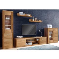 Home affaire Wohnwand "Logo,Fronten Massivholz,Korpus Holzwekstoff,Böden versetzbar" Set, 5 Stk. tlg. von home affaire