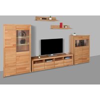 Home affaire Wohnwand "Silkeborg", (Set, 5 St.), teilmassiv mit schöner, griffloser Optik von home affaire