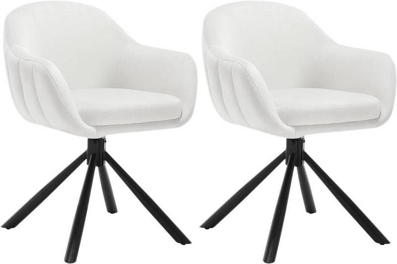 Woltu 4-Fußstuhl (2 St), Esszimmerstühle drehbar 2er Set, Loungesessel von Woltu
