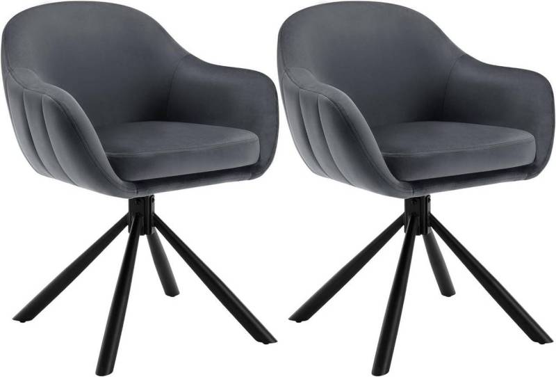 Woltu 4-Fußstuhl (2 St), Esszimmerstühle drehbar 2er Set, Loungesessel von Woltu