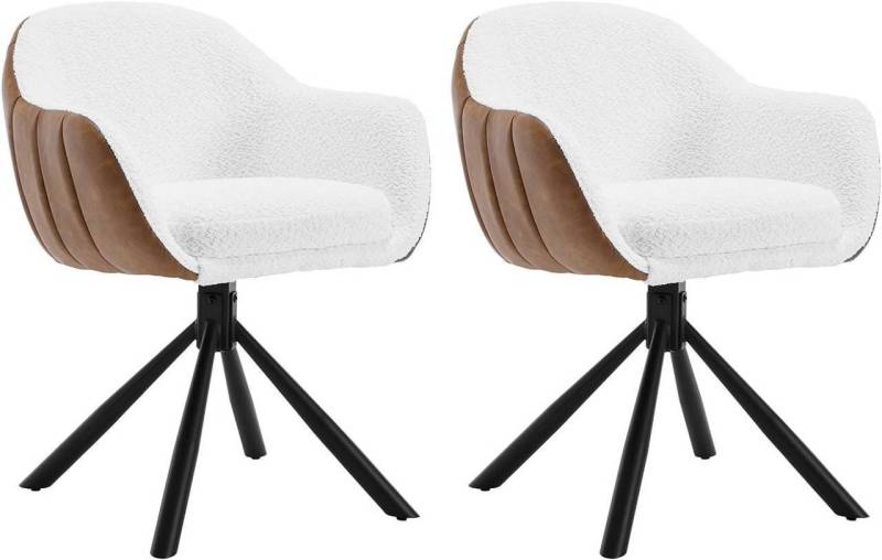 Woltu 4-Fußstuhl (2 St), Esszimmerstühle drehbar 2er Set, Loungesessel von Woltu