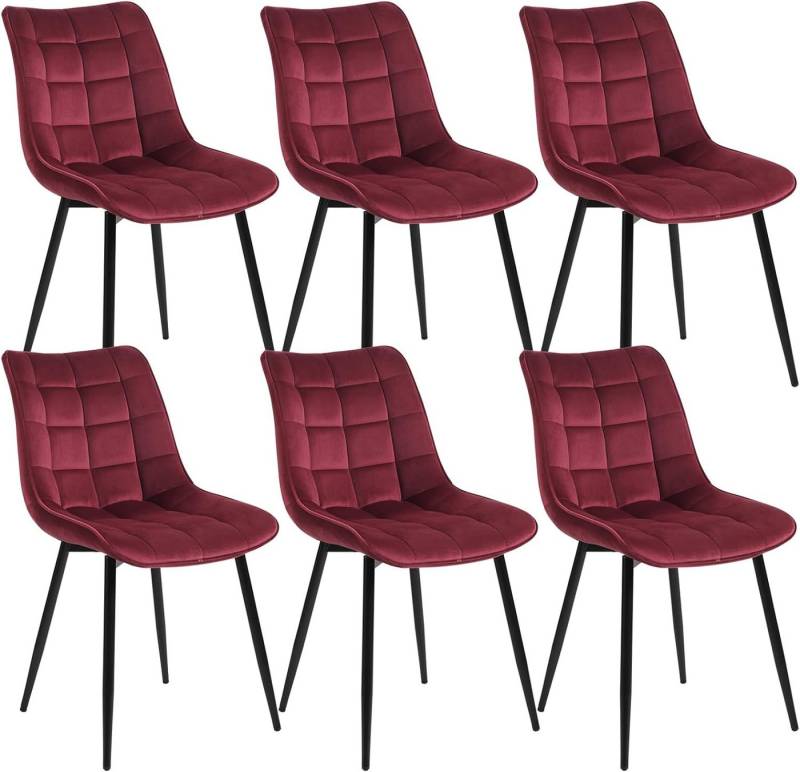 Woltu 4-Fußstuhl (6 St), Küchenstuhl Polsterstuhl Design Stuhl, aus Samt von Woltu