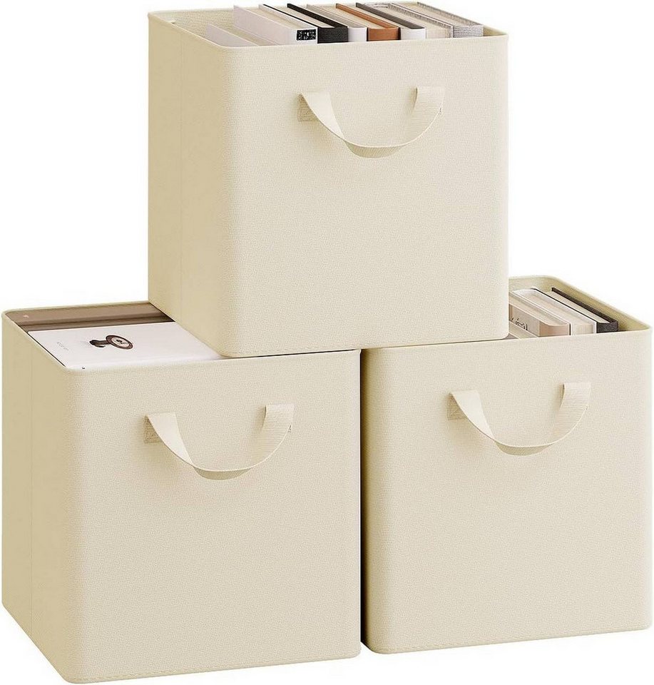 Woltu Aufbewahrungsbox (3 St), faltbare Stoffboxen 3 Stück, mit Griffen Metallrahmen von Woltu