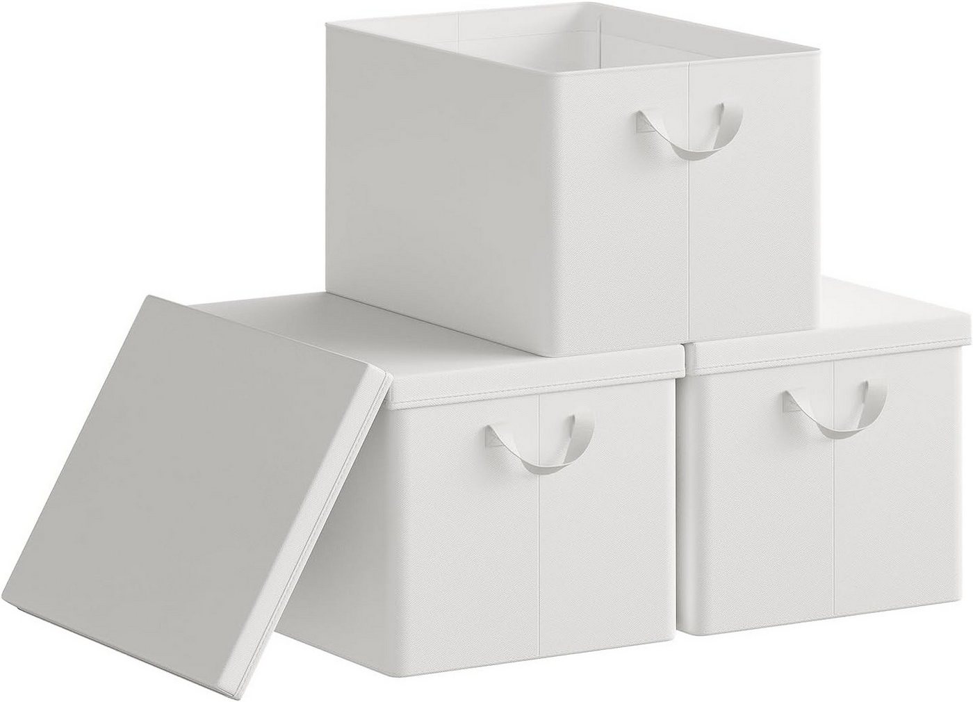 Woltu Aufbewahrungsbox (3 St., Set), mit Deckel, mit Griffen, faltbare Box für Kleidung Spielzeug von Woltu