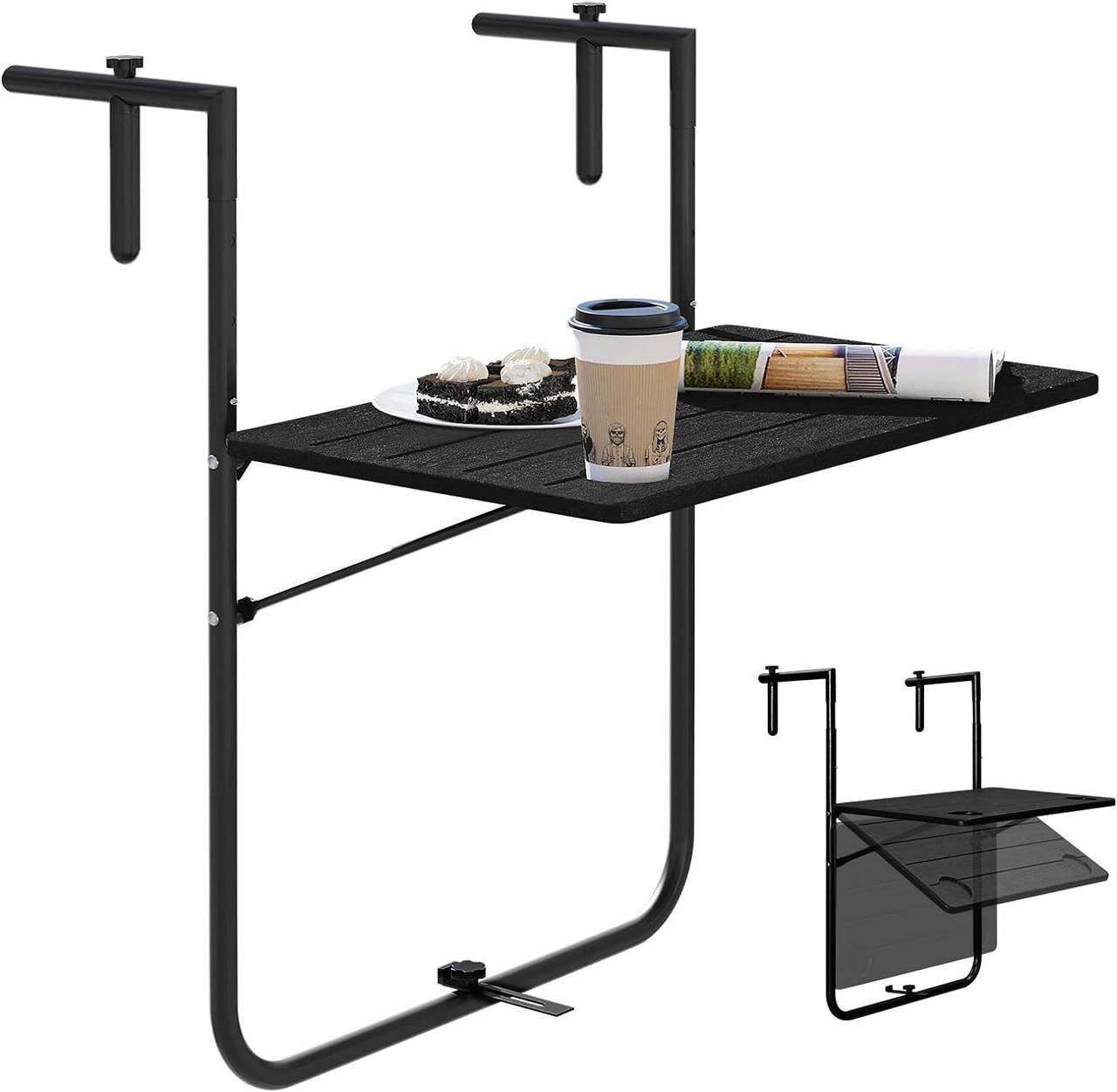 Woltu Balkonhängetisch, Hängetisch klappbar, 3-stufig höhenverstellbar, 60x36 cm Woltu Balkonhängetisch, Hängetisch klappbar, 3-stufig höhenverstellbar, 60x36 cm von Woltu