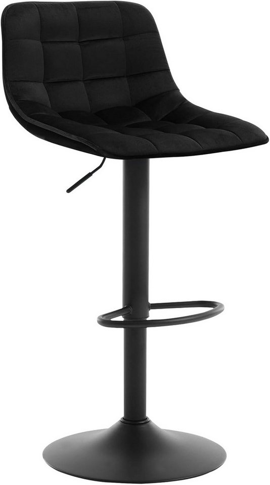 Woltu Barhocker (1 St), höhenverstellbar & 360° drehbar, Samt und Metall von Woltu