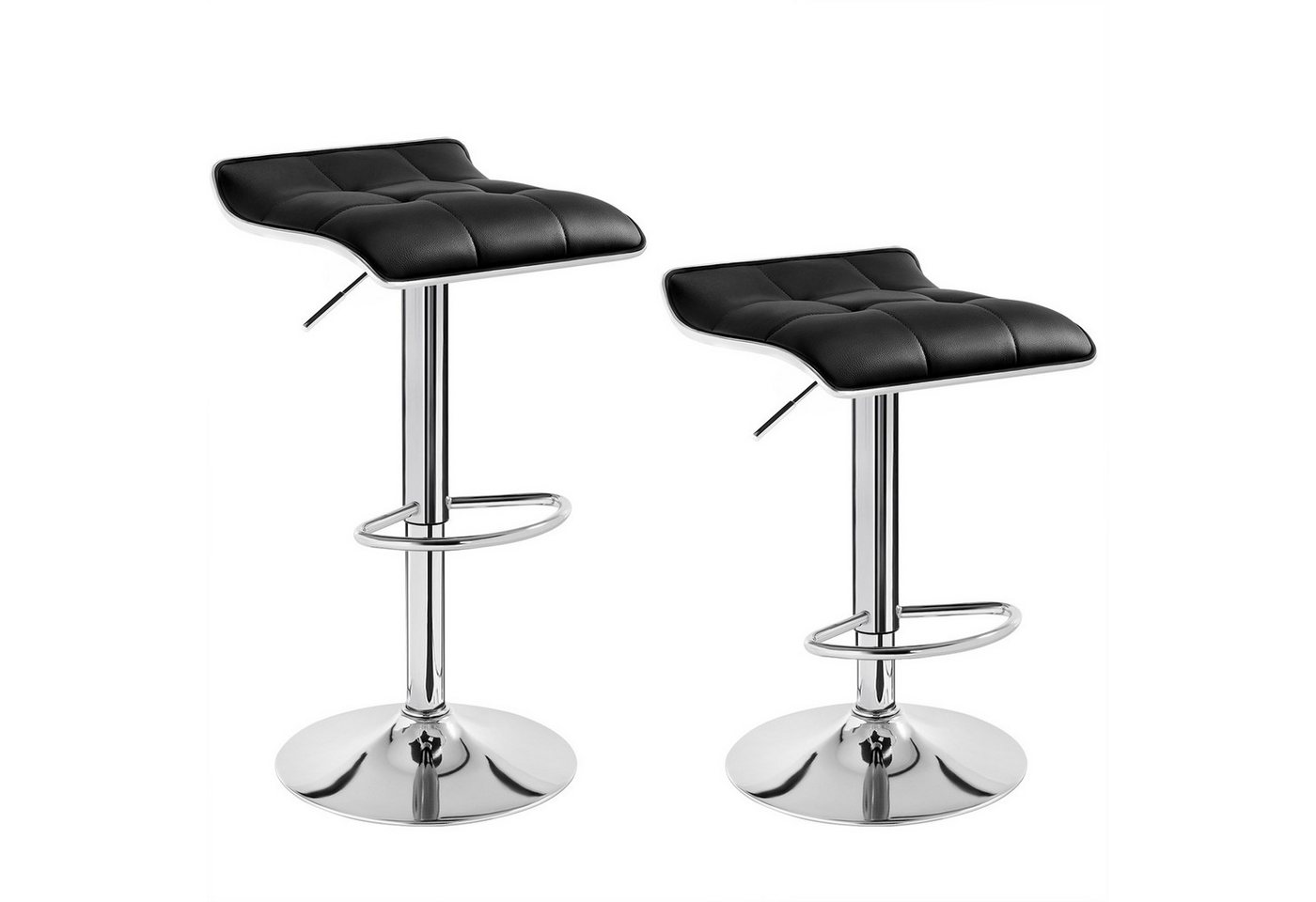 Woltu Barhocker (2 St), Barstuhl aus hochwertigem Kunstleder, verchromter Stahl von Woltu