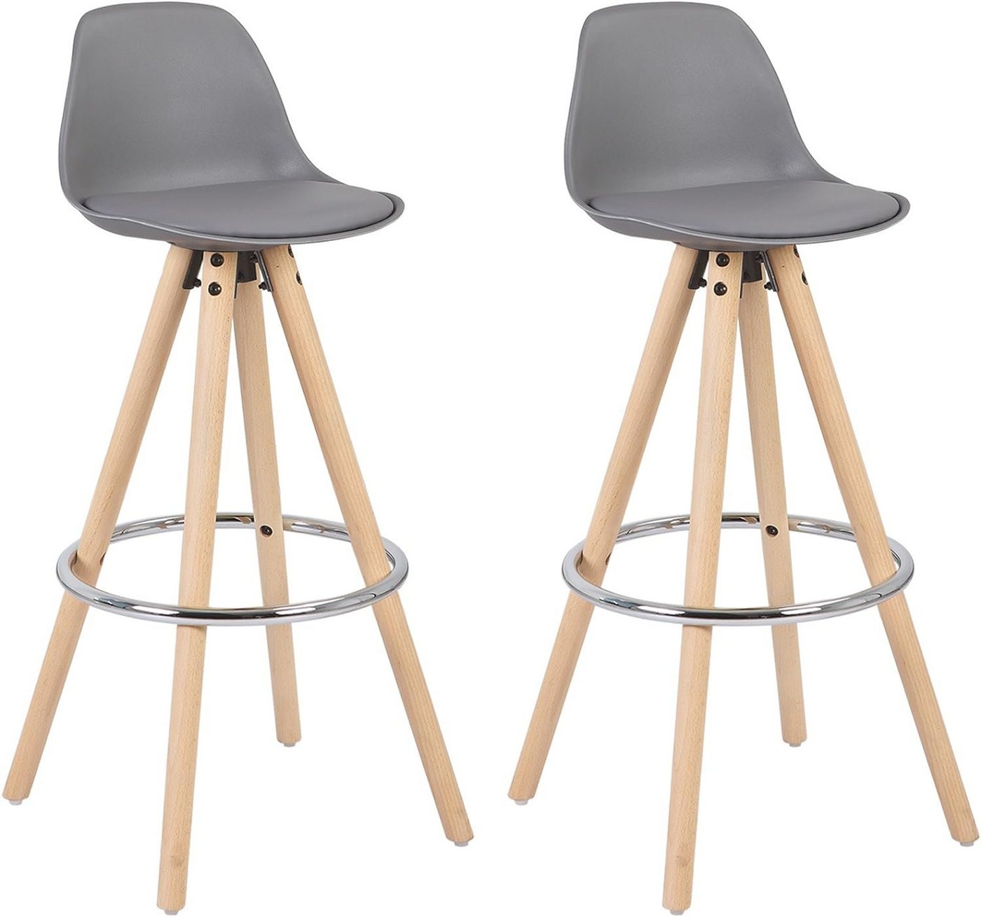 Woltu Barhocker (2 St), Design Stuhl, optimal Komfort, aus Kunstleder von Woltu