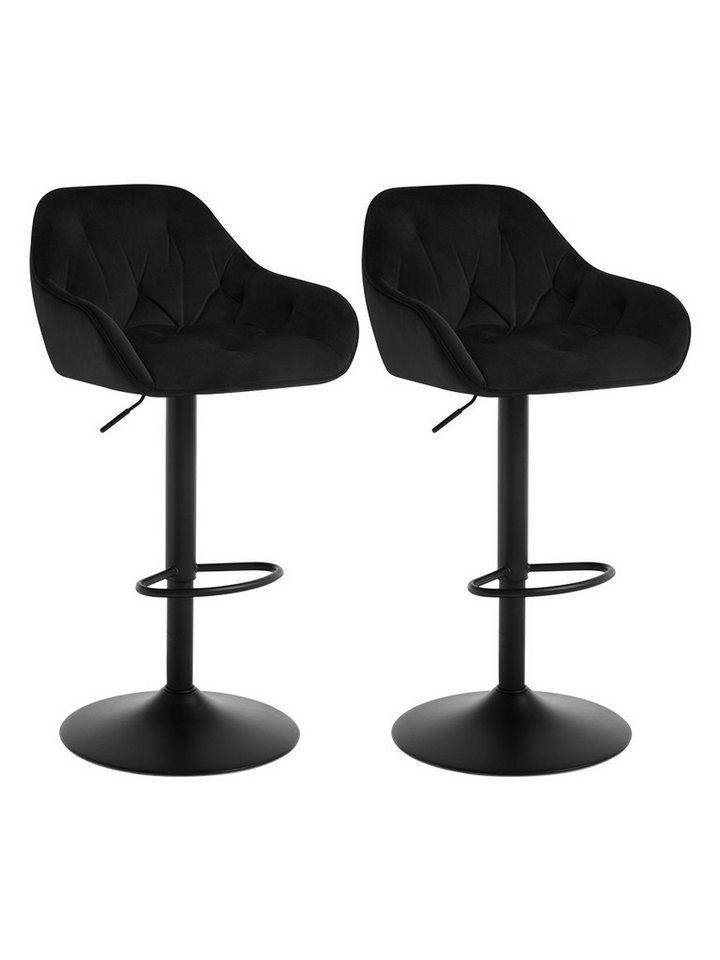 Woltu Barhocker (2 St), höhenverstellbar drehbar, mit Armlehmen Fußstütze von Woltu